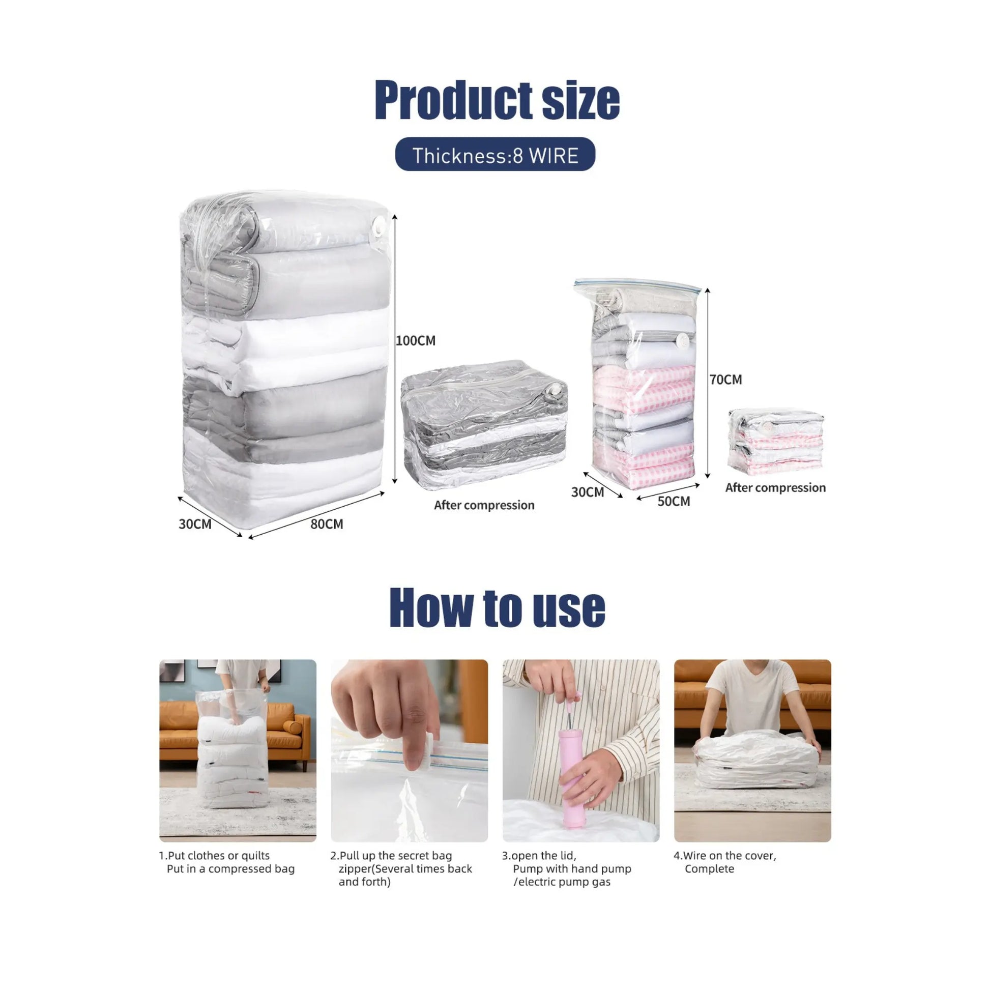 Vacuum Seal Pac N Stack Storage Bags Hanging Vacuum Storage Bags