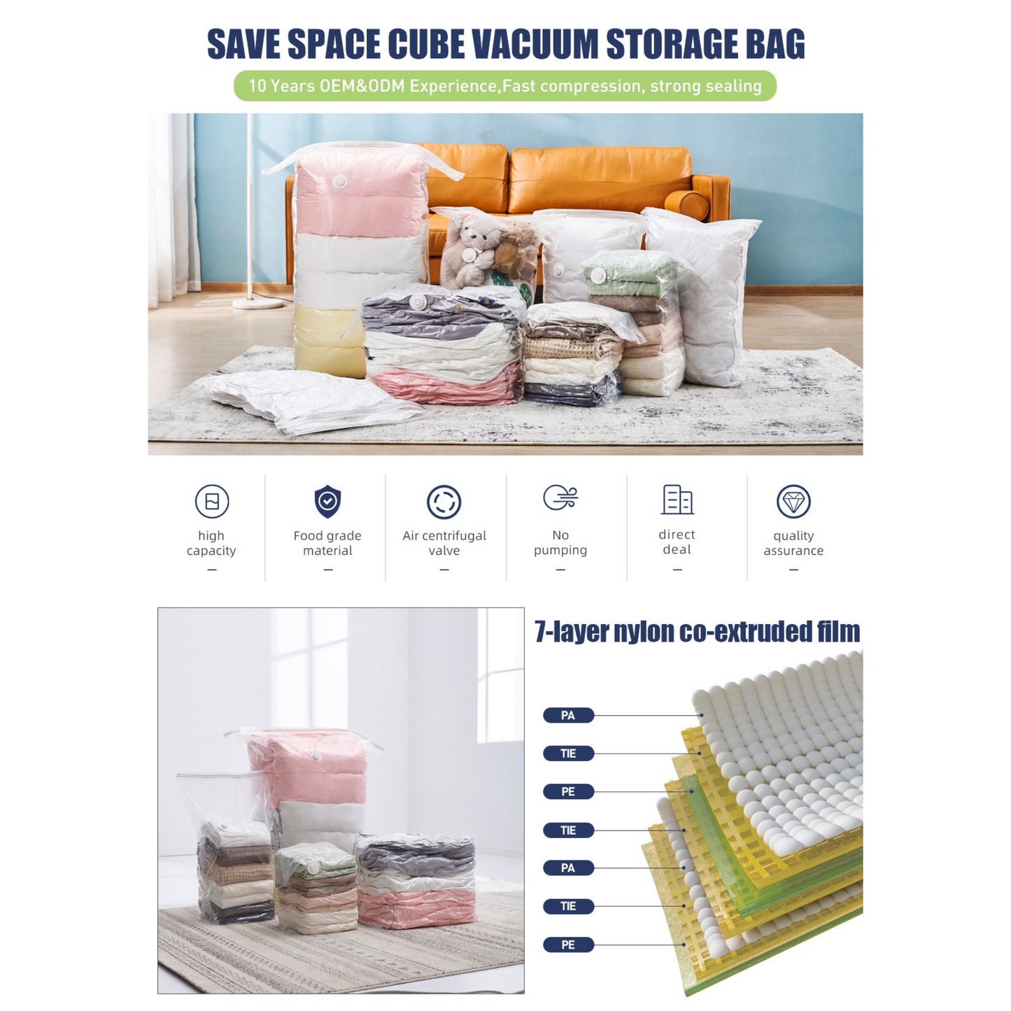 Vacuum Storage Bags Cube - Jumbo